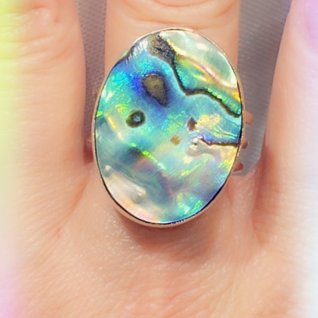 Abalone Sterling Silver Gemstone Ring